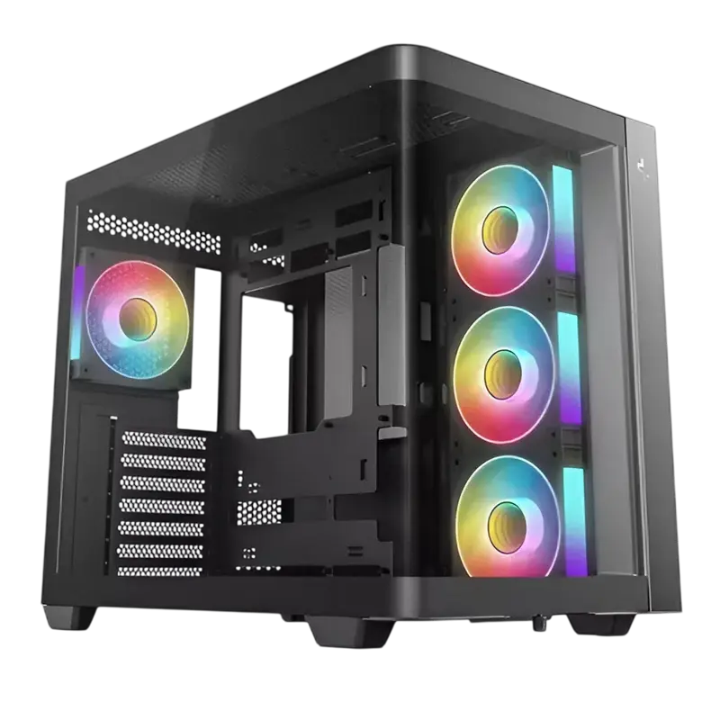 Case ATX Deepcool CG530U 4F, w/o PSU,3x120side 1x120rear ARGB PWM, 2xUSB3.0, 1xTypeC, Curved-Glass P