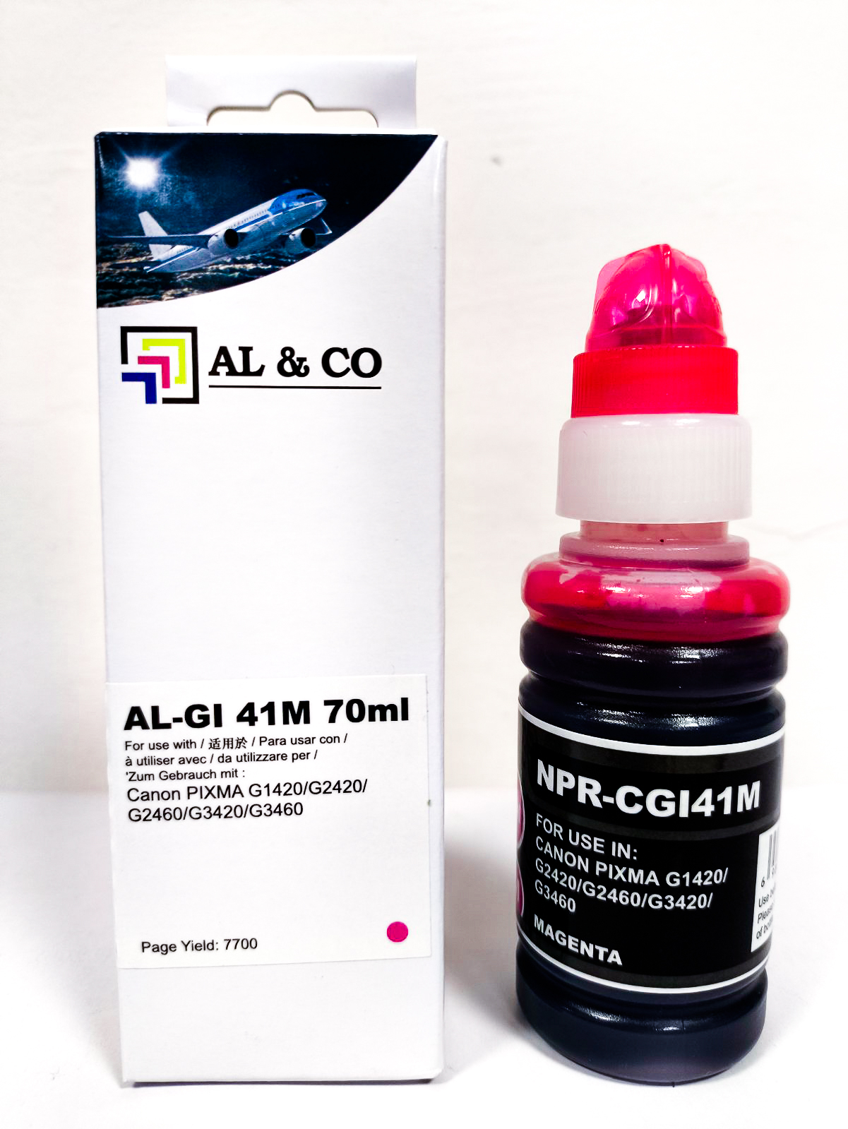 Cerneală Canon Premium compatibilă GI-41M Magenta for PIXMA G1420/ 2420/ 2430/ 2460/ 3420/ 3430/ 3460 70ml