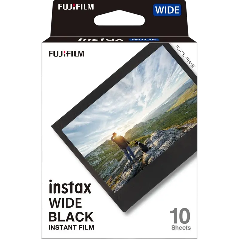 Fujifilm Instax Wide Film (10 sheets), Black Frame