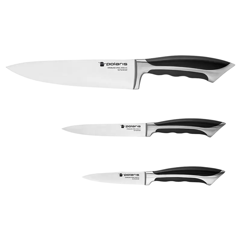 Set de Cuțite Polaris Millennium-3SS, Negru