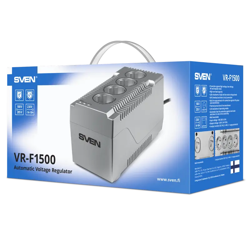 Stabilizator de Tensiune SVEN VR-F1500, 1500VA