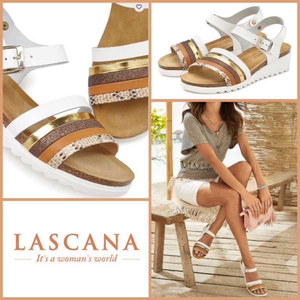 Sandale  LASCANA  piele naturală