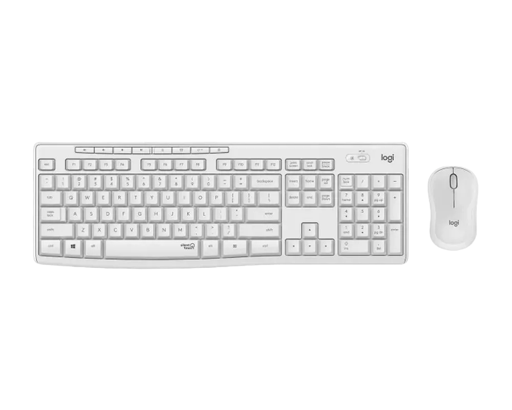 Set Tastatură + Mouse Logitech MK295, Fără fir, Alb