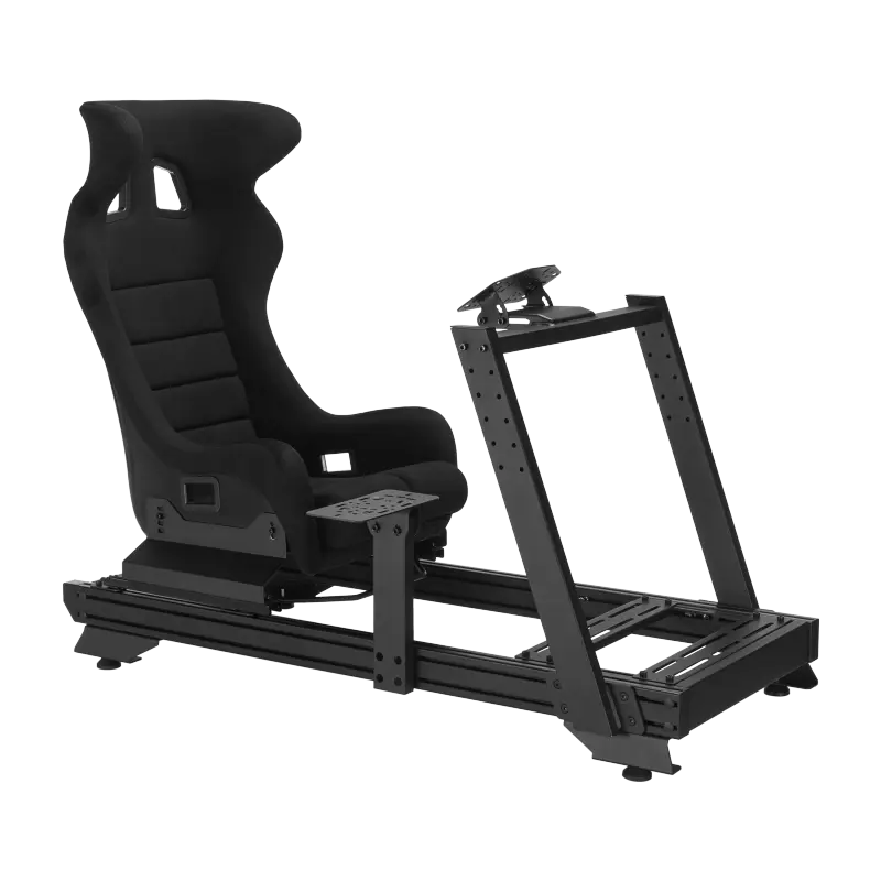 Scaun Gaming Lumi LRS16-BS04, Textil, Negru
