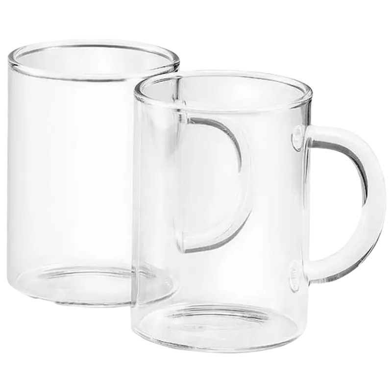 Set de pahare DeLonghi DLSC320, 250 ml, 2 buc, Transparent