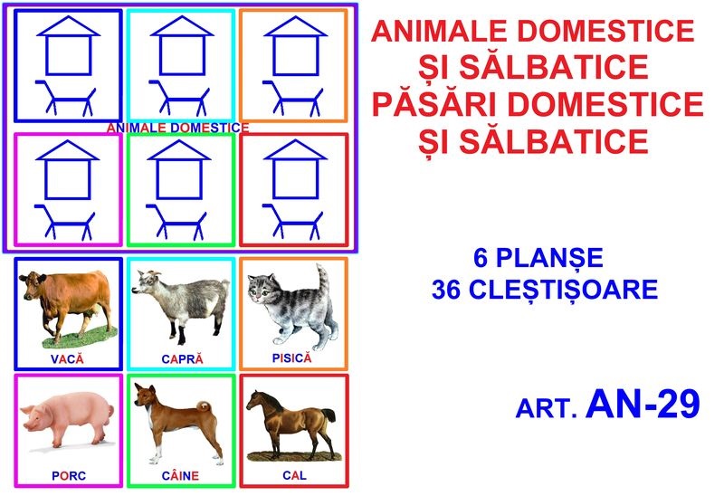 AN-29 Joc cu cleşte ANIMALE SĂLBATICE ŞI DOMESTICE