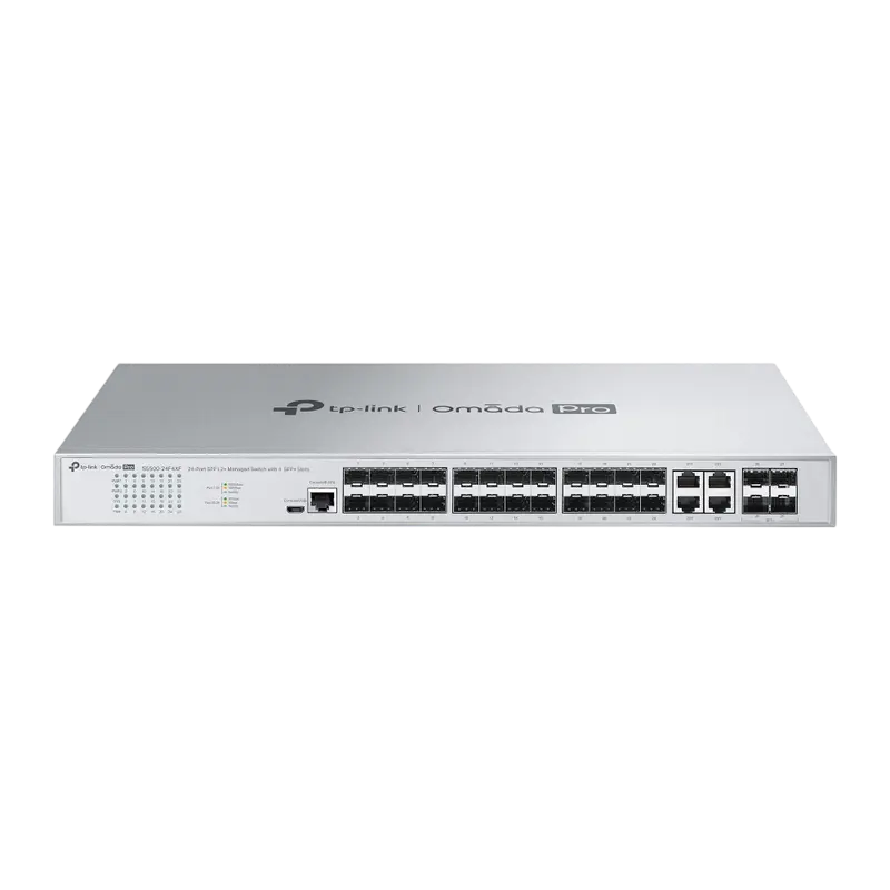 24-port 10/100/1000Mbps Switch TP-LINK Omada Pro"S5500-24F4XF",4x10G SFP+, 4xSFP/RJ45 Combo, Dual PS