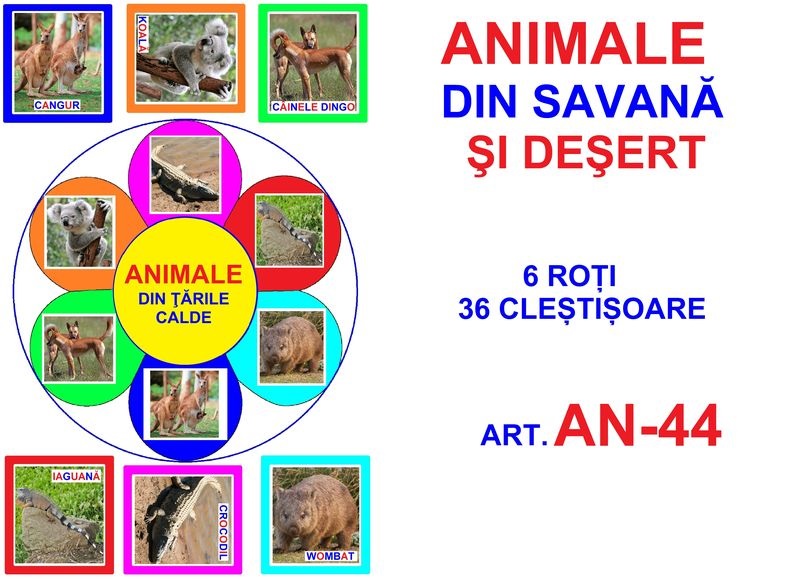 AN-44 Joc cu cleşte Animale din savană şi deşert