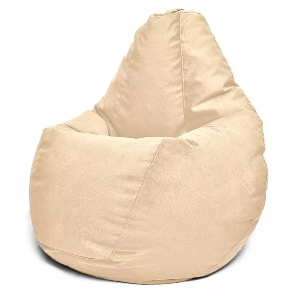 Fotoliu BeanBag din velur Maserrati, marimea "XL" culoarea bej