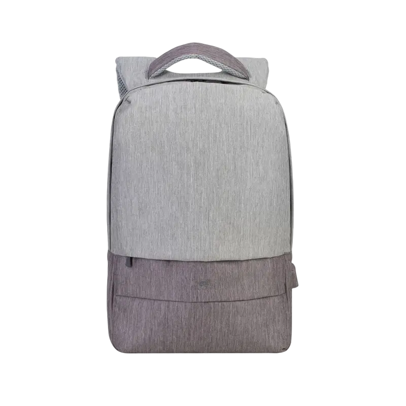 Rucsac pentru Laptop RivaCase Prater, 15.6", Poliester, Gri/Moca
