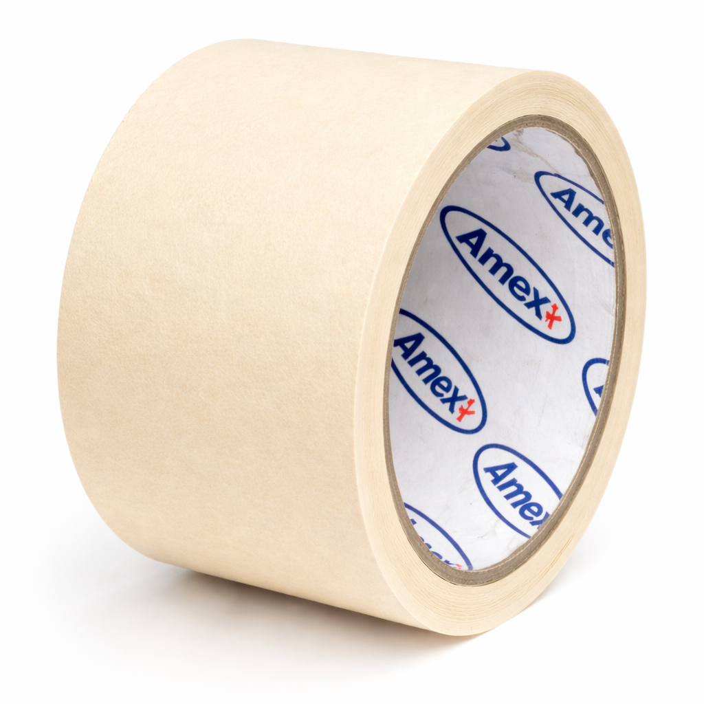 Banda adeziva hartie 48mm x 20m, Masking Tape pentru vopsit, renovari, bricolaj, protectie pereti si suprafete