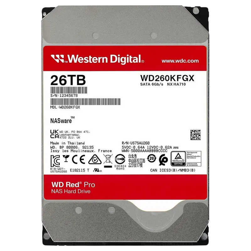 Unitate HDD Western Digital WD Red Pro, 3.5", 26 TB <WD260KFGX>