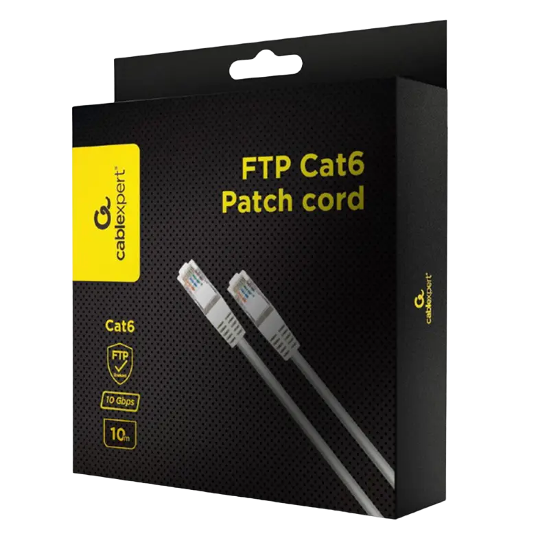 Patch cord Cablexpert PPB6-10M, Cat6 FTP , 10m, Alb
