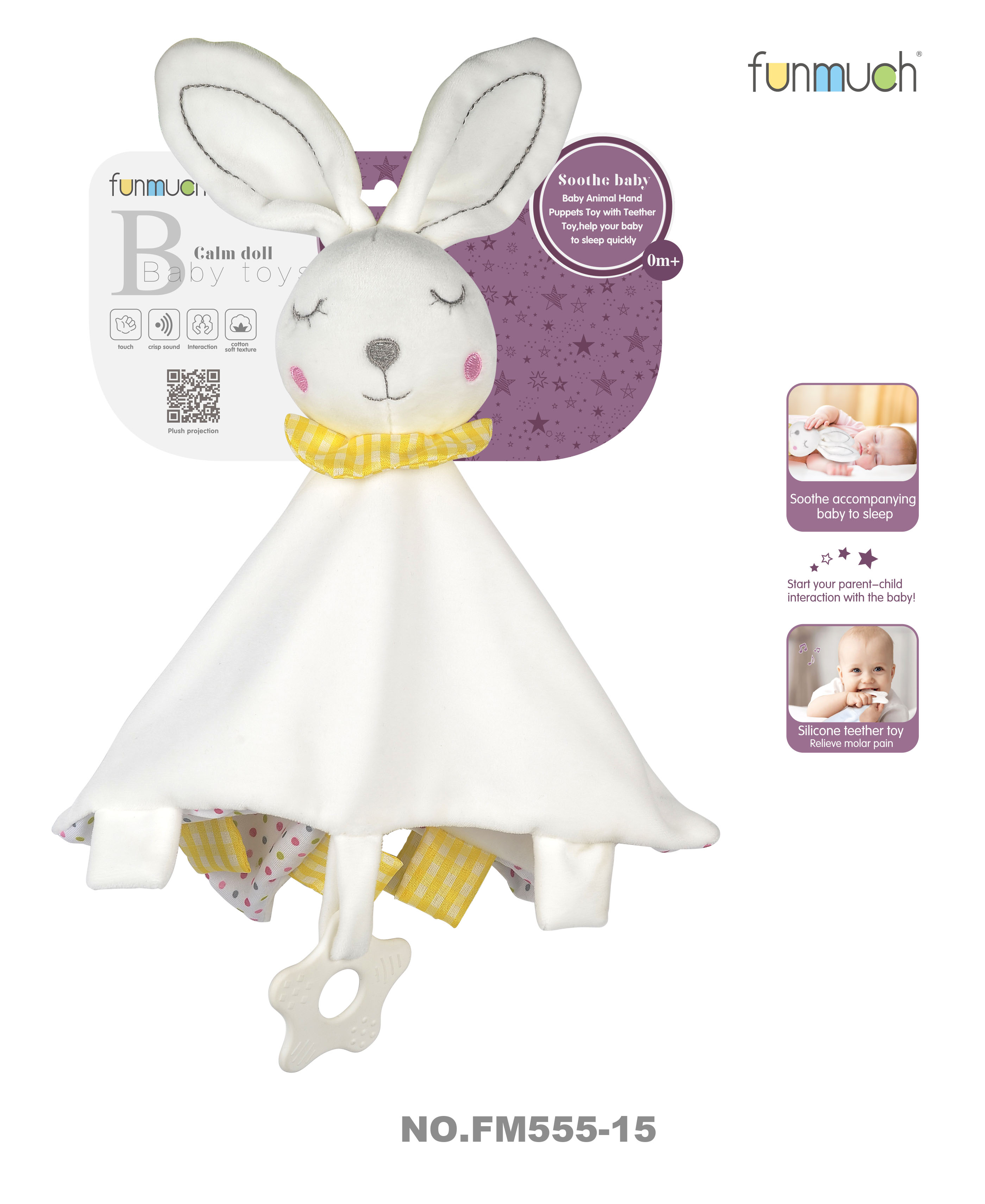 Jucărie de pluș pentru copii "Bunny" (alb)