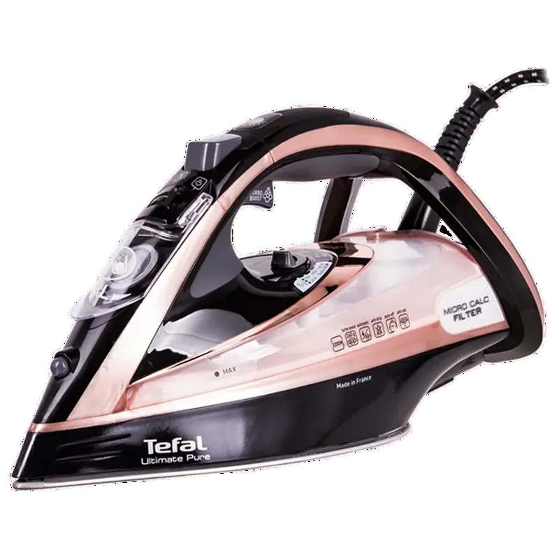 Fier de călcat Tefal Ultimate Pure FV9845E0, 3200W, Negru