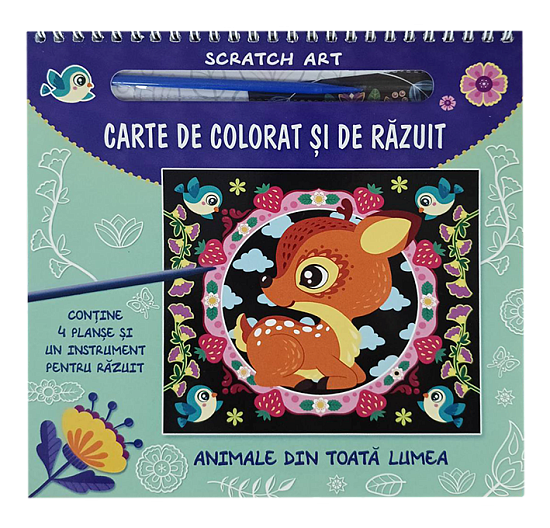 Carte de colorat si de razuit. Animale din toata lumea