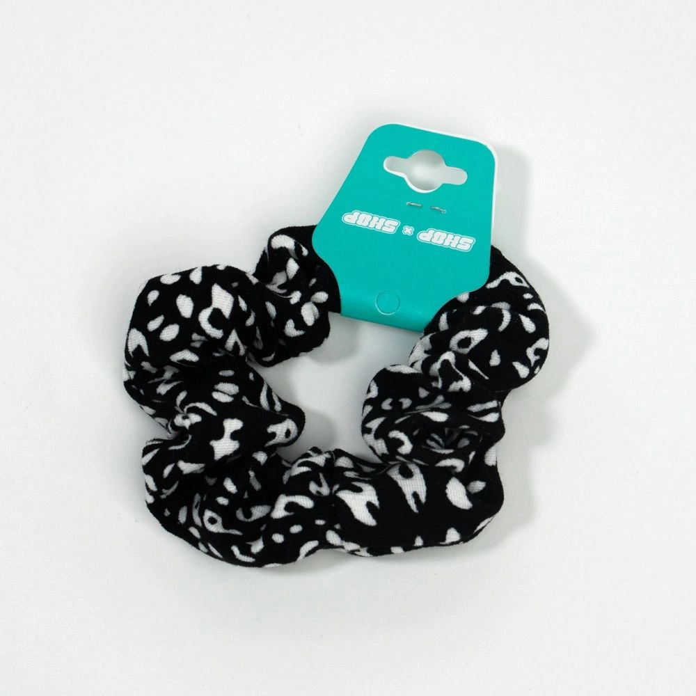 Elastic pentru păr material Leopard negru