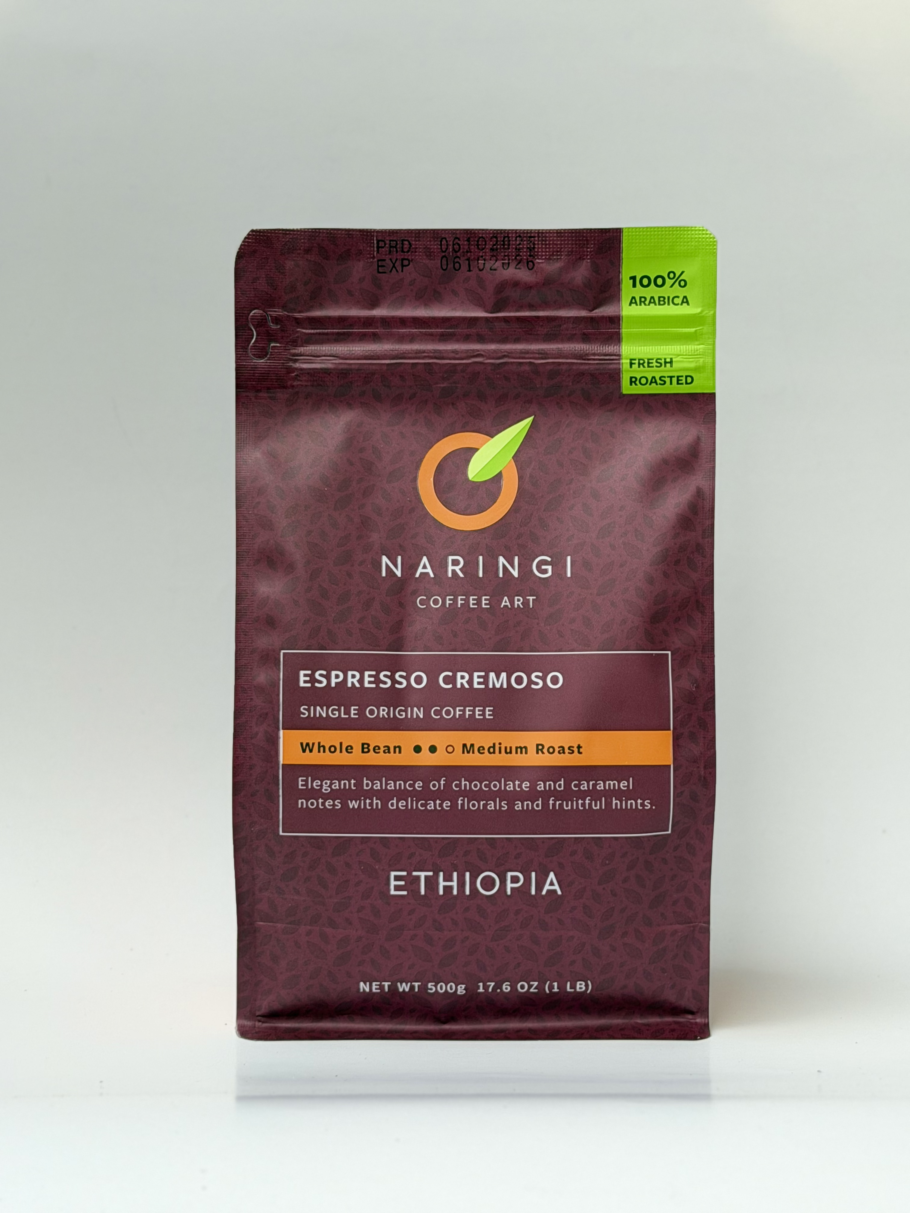 Cafea boabe Naringi Cremoso Medium Specialty, 0.5 kg