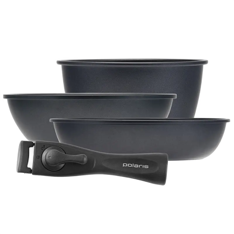 Set de vase Polaris EasyKeep-4DG, 1,7L, Negru