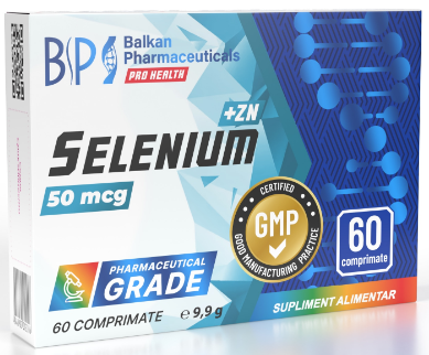 Selenium + Zinc 50 mcg + 8 mg, 60 comprimate | Balkan Pharmaceuticals