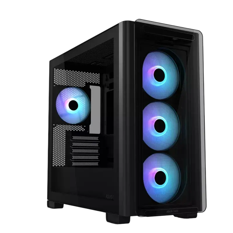 Carcasă PC ASUS A23 PLUS TG ARGB, Mini-Tower, Negru
