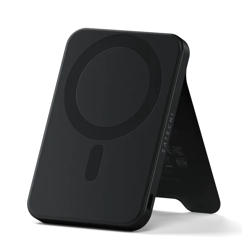Acumulator extern Satechi Qi2, 5000mAh, Negru
