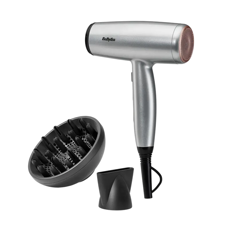 Uscător de păr BaByliss D580DE, 2100W, Argintiu