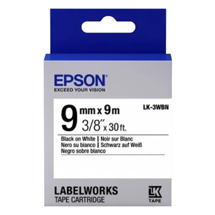 Epson LK-3WBN, 9mm x 9m