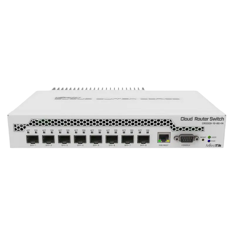 Switch de rețea MikroTik CRS309-1G-8S+IN, Alb