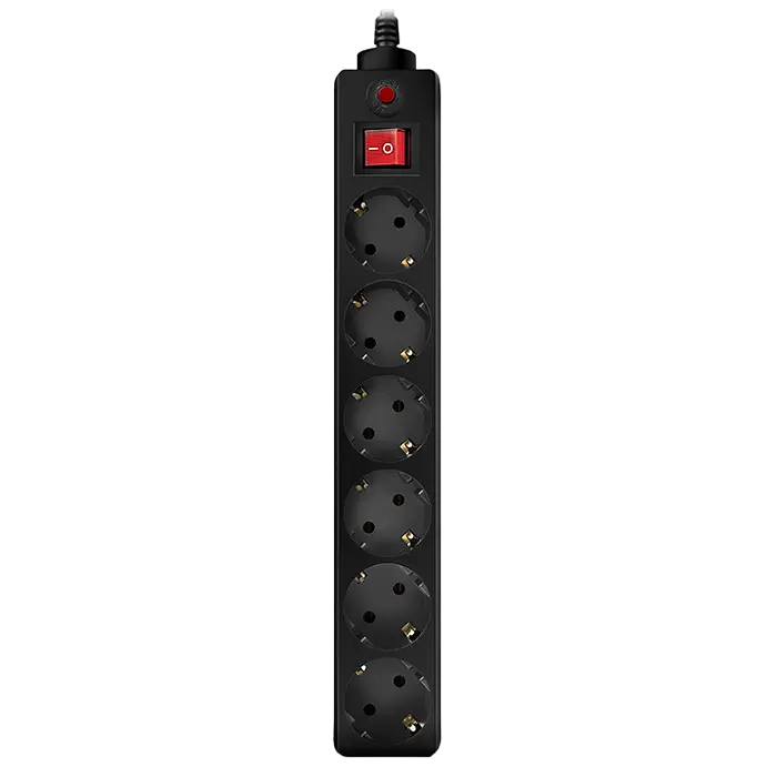Prelungitor electric SVEN Optima, 6 Prize, 3m, Negru