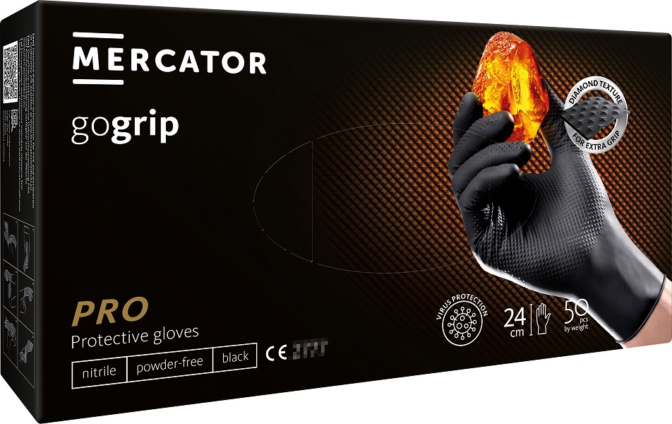 MER20313 Manusi nitril Mercator GoGrip XXL black (1buc)