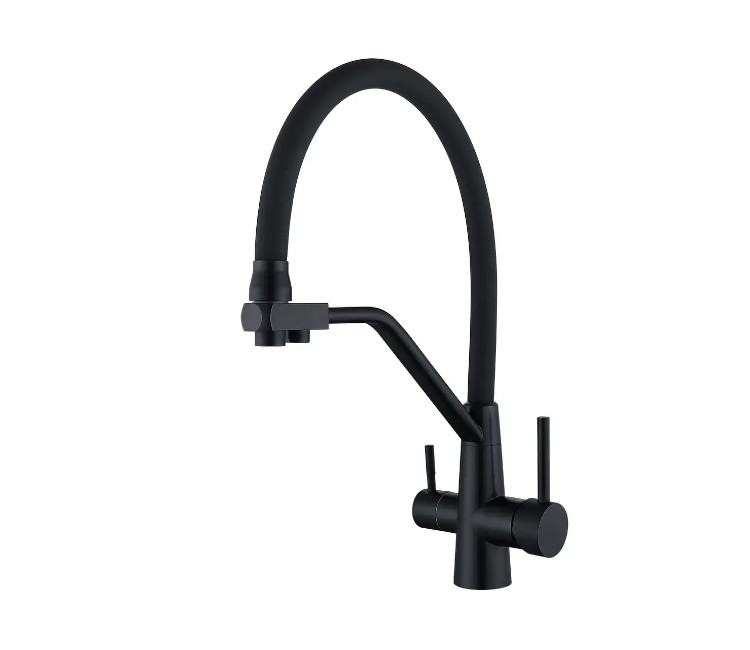 Baterie de bucătărie WEZER INX4A-08-BLACK – pipă flexibilă din silicon Ø35 (negru)
