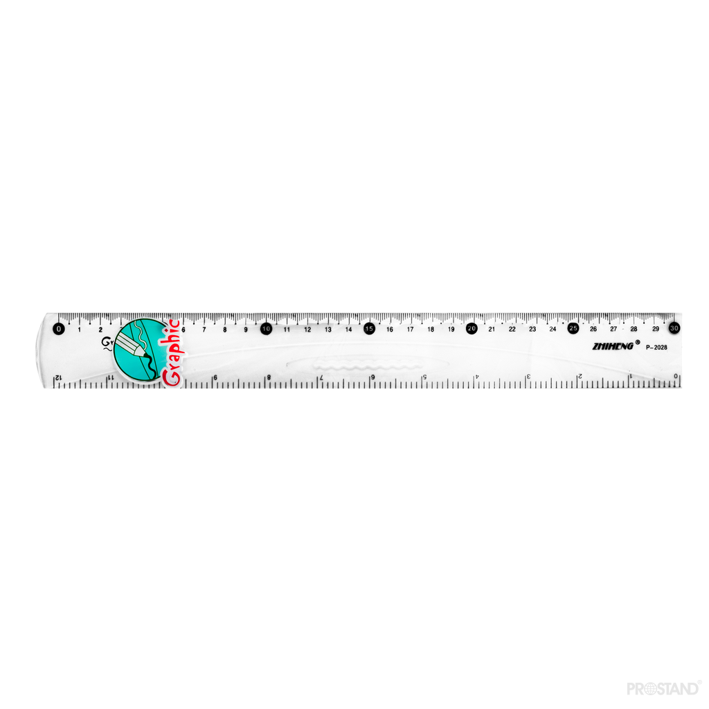 Rigla plastic 30cm P-2028 incolor