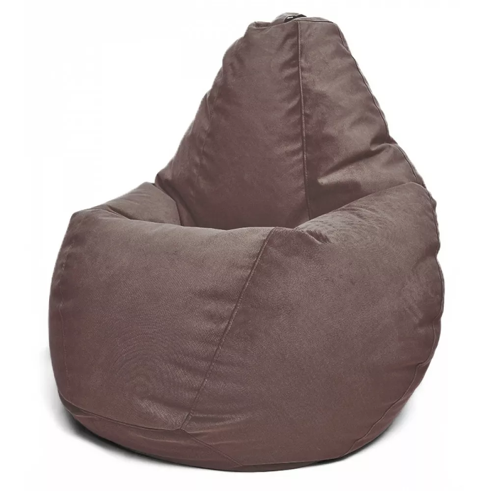 Fotoliu BeanBag din velur Maserrati, marimea "XL" culoare cafenie
