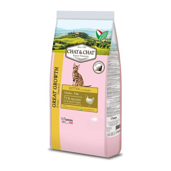 GHEDA hrana pentru pisici Chat&Chat Expert KITTEN 14kg