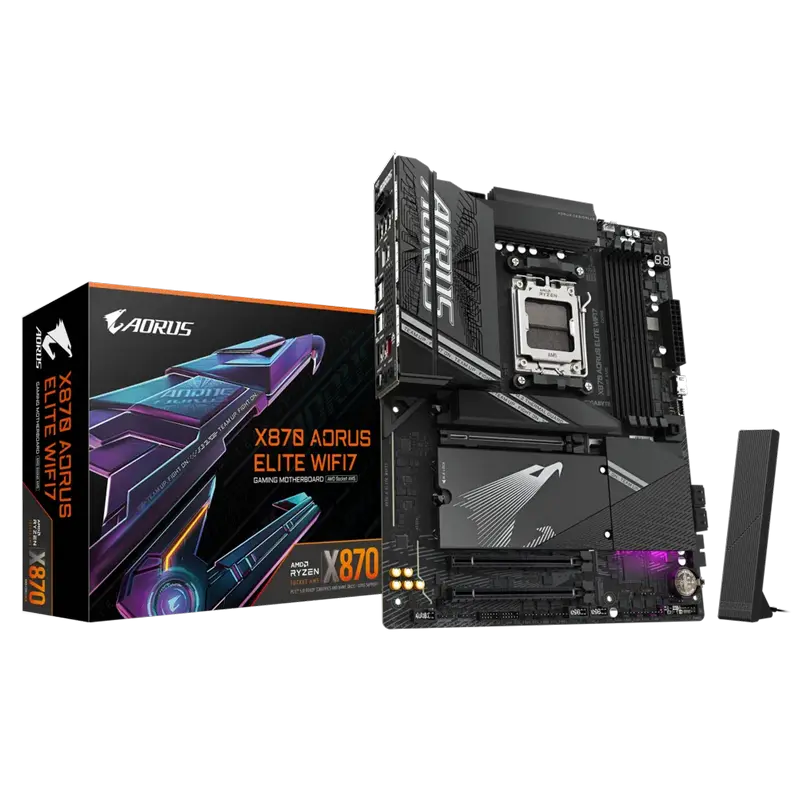 Placă de bază Gigabyte X870 A ELITE WIFI7, AM5, AMD X870, ATX