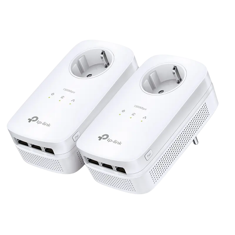Powerline Adapter  TP-LINK TL-PA8030P KIT, AV1300, 1300 Mbps, Alb