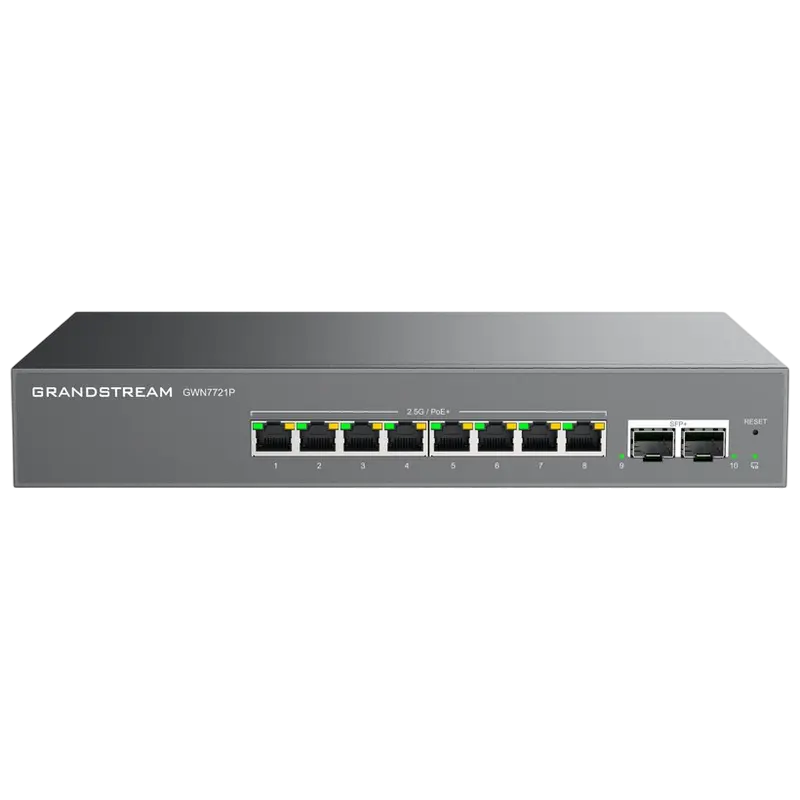Comutator PoE Grandstream GWN7721P, 8x IEEE 802.3af/at