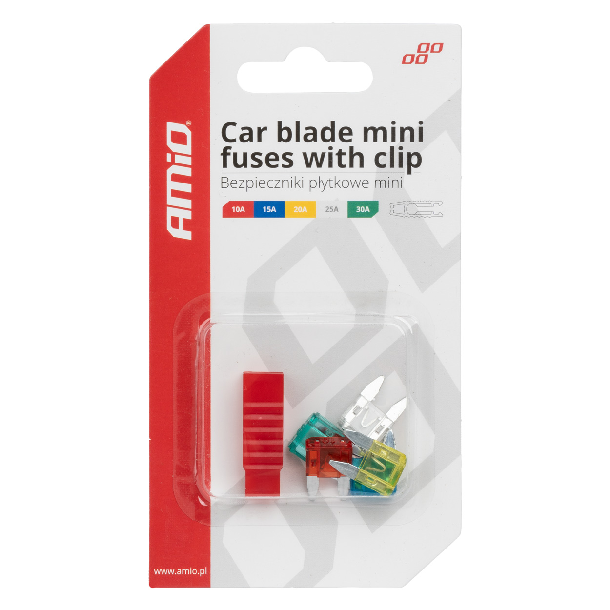 03378 Siguranta mini cu lama pentru automobile 5 buc MIX cu clema, blister