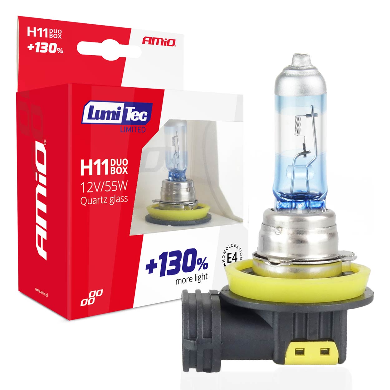 02105 Bec halogen H11 12V 55W LumiTec LIMITED +130% DUO