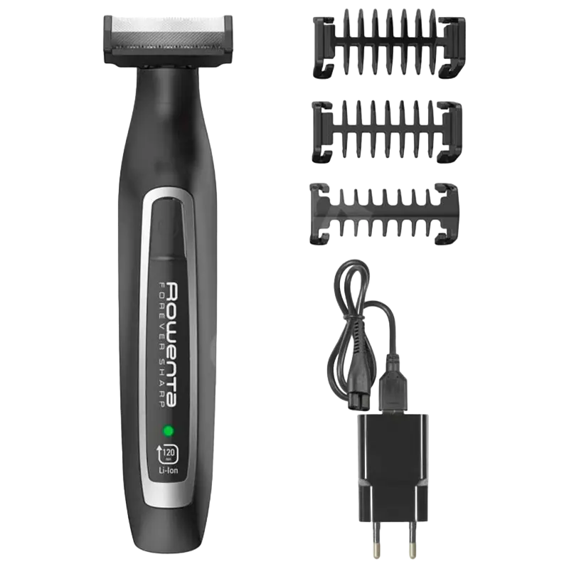 Trimmer pentru bărbați Rowenta Forever Sharp TN6000F5, Negru | Argintiu