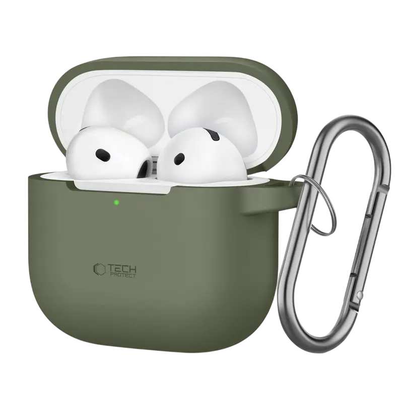 Husă pentru Airpods Tech Protect Hook, Olive green