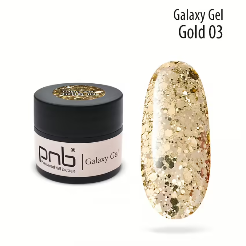 Galaxy Gel 03, Gold, PNB , UV/LED   5 ml