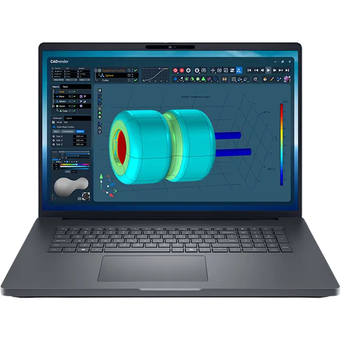 Laptop Business 18" DELL Pro Max 18 Plus MB18250, Magnetite, Intel Core Ultra 7 265HX, 32GB/1024GB, Windows 11 Pro