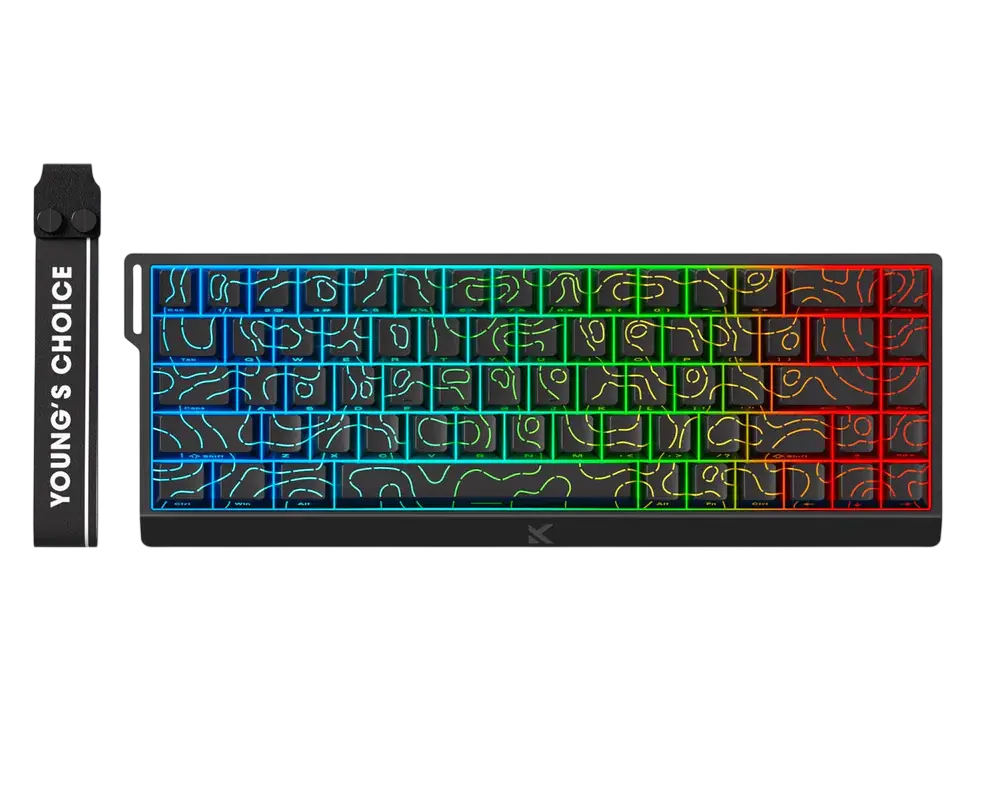 Tastatură MCHOSE Ace 68 Ultra E-Sport, Cu fir, Black Topographic