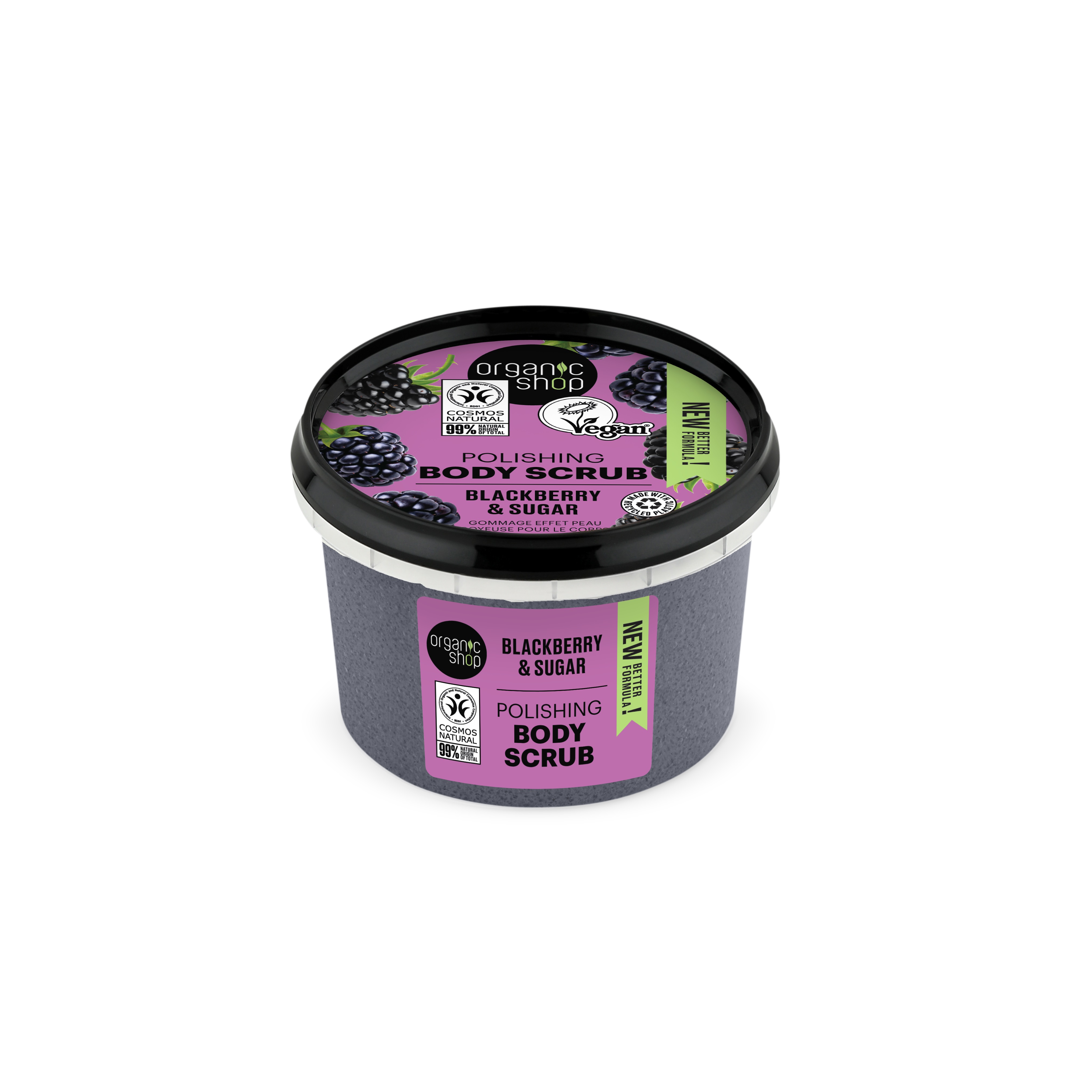 Organic Shop Scrub de corp cu extract de mure Lustruire 250 ml