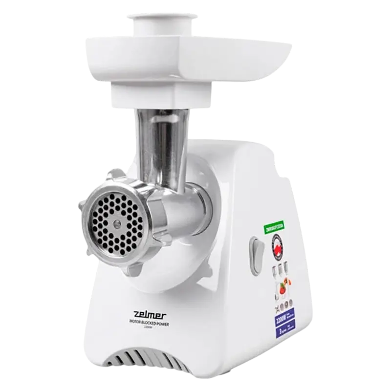 Mașină de tocat carne Zelmer ZMM5801P, Alb