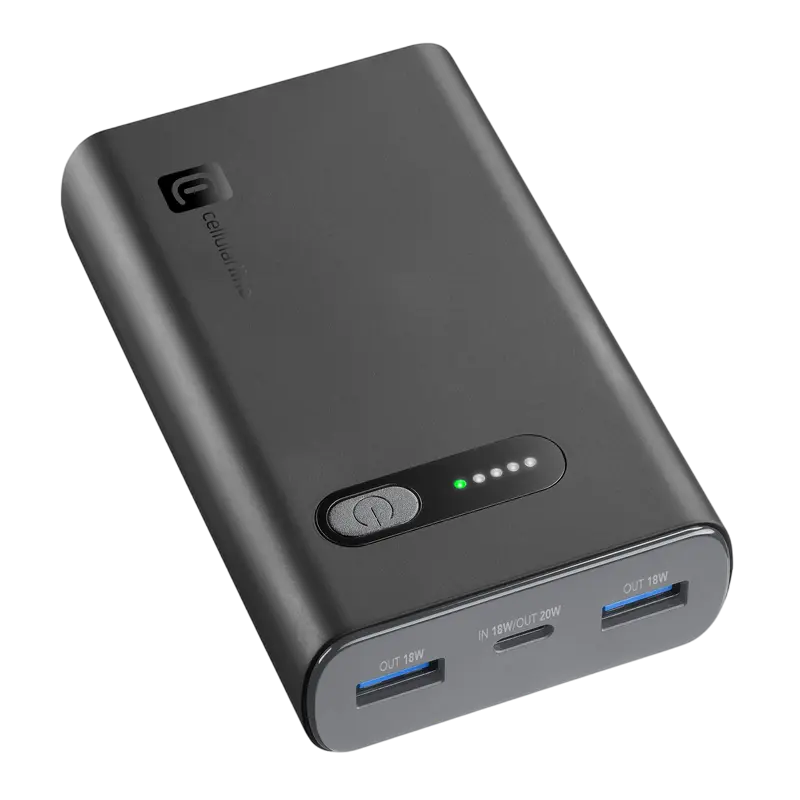 Acumulator extern Cellularline Fast PD 20W, 10000mAh, Negru