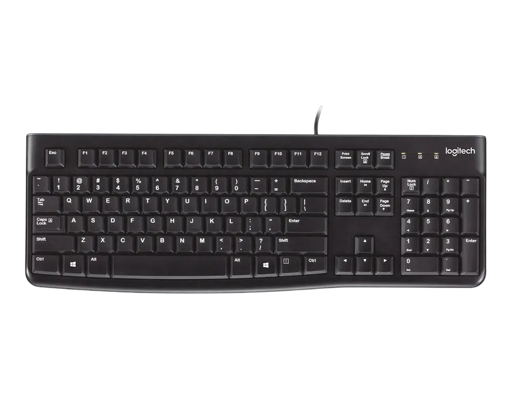 Tastatură Logitech K120, Cu fir, Negru