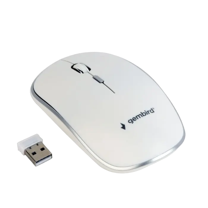 Mouse Wireless Gembird MUSW-4B-01-W, Alb
